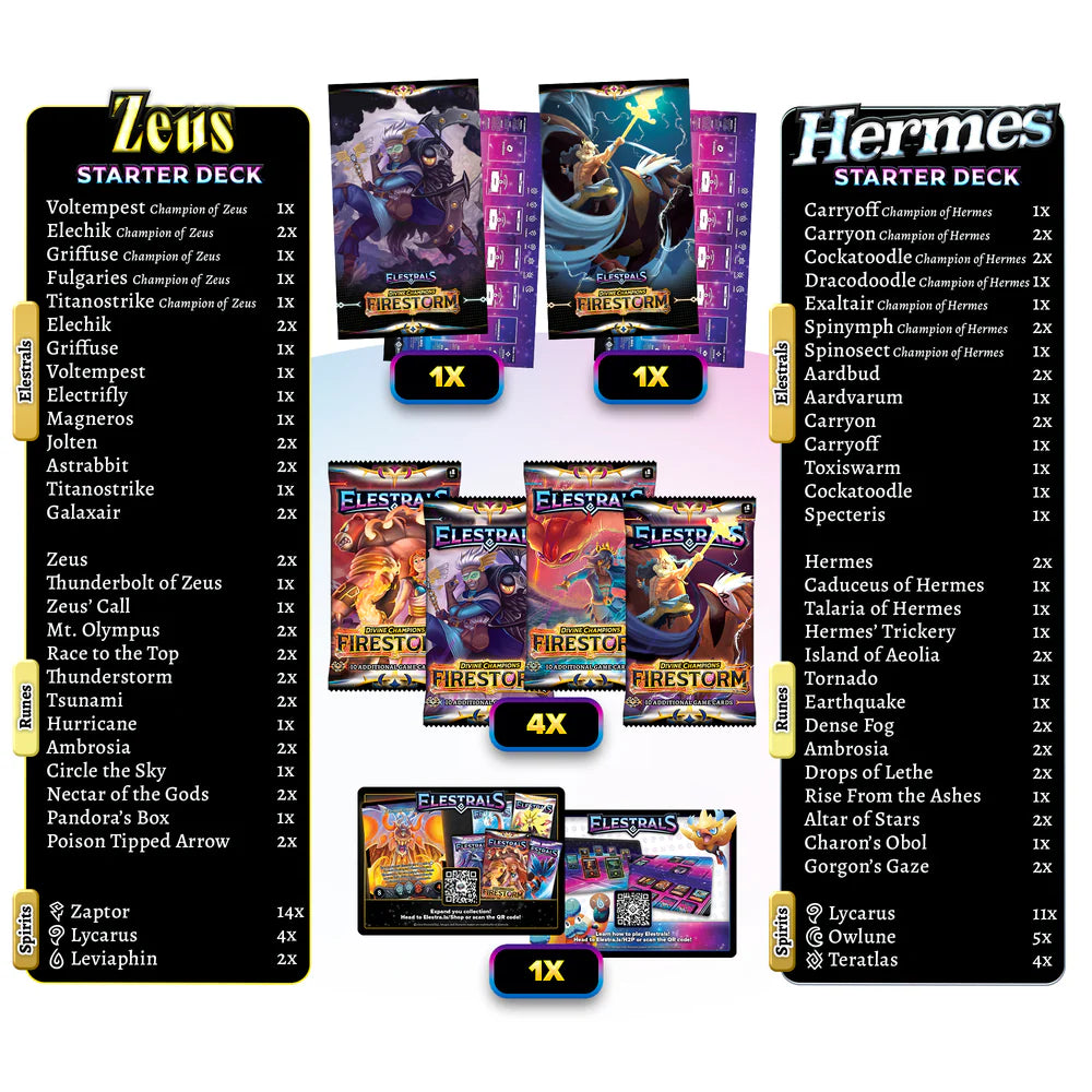 Firestorm Hermes vs. Zeus Double Starter Deck Bundle with 4 Packs