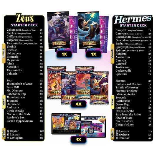 Firestorm Hermes vs. Zeus Double Starter Deck Bundle with 4 Packs